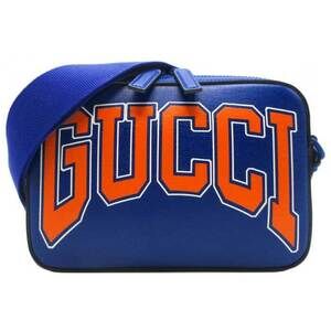 Gucci Bag GG Blue Line Leather Shoulder INTERLOCKING Orange